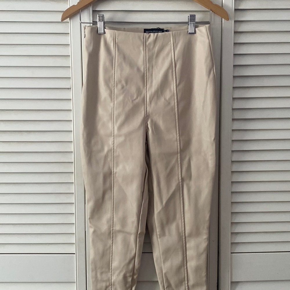 PLT Petite Stone Faux Leather Stretch leggings size 4